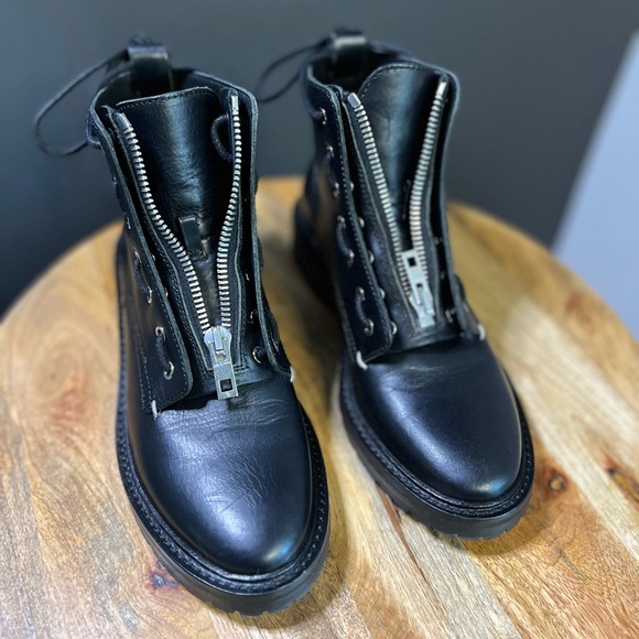Rag & Bone Cannon Boot In Black Size: EU36 (US6) Zipper Detail - Picture 2 of 12